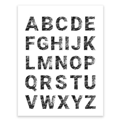 BW Tree Branches Alphabet Set 8.5x11 Image 1