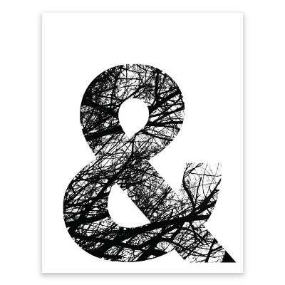 BW Tree Branches Ampersand 8.5x11 Image 1