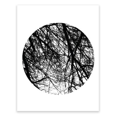 BW Tree Branches Circle 8.5x11 Image 1