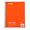 C-Line 1-Subject Notebook, 70 Page, Wide Ruled, Orange, Pack of 12 Image 1