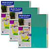 C-Line 5-Tab Index Dividers with Multi-Pockets, Bright Color Assortment, 3 Sets Image 1