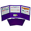 C-Line Tri-Fold Portfolio, Heavyweight Poly, Purple, Pack of 24 Image 2