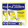 C-Line Write-On Poly File Jackets, Assorted Colors, 11" x 8-1/2", 10 Per Pack, 2 Packs Image 1