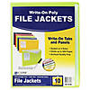 C-Line Write-On Poly File Jackets, Assorted Colors, 11" x 8-1/2", 10 Per Pack, 2 Packs Image 2