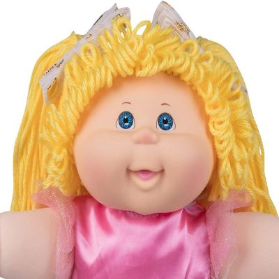 Cabbage Patch Kids Classic Doll with Real Yarn Hair, 16" - Original Vintage Retro Style Adoptable Baby Doll - Officially Licensed - Gift for Girls - Blonde/Blue Image 2