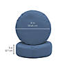 Cabrillo 16" Round Bean Cushions, Blue 2-Pack Image 4