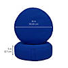 Cabrillo 16" Round Bean Cushions, Dark Blue 2-Pack Image 4