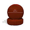 Cabrillo 16" Round Bean Cushions, Dark Red 2-Pack Image 4