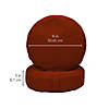 Cabrillo 16" Round Bean Cushions, Dark Red 2-Pack Image 4