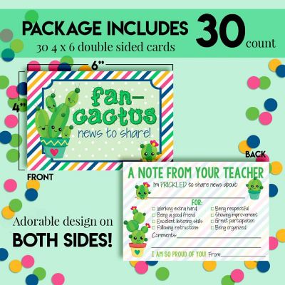 Cactus Teacher Mail for Students by AmandaCreation 30ct Image 3