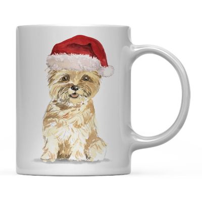 Cairn Terrier Santa Hat Ceramic Mug Image 2