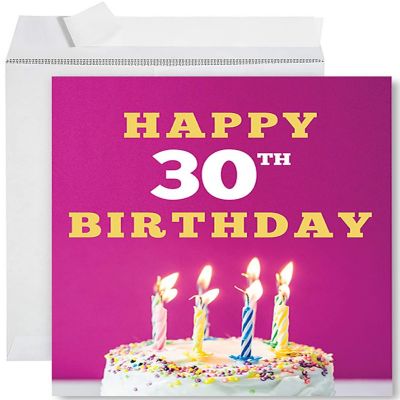 Cake Design 30th Jumbo Card 8.5x11IN Image 1