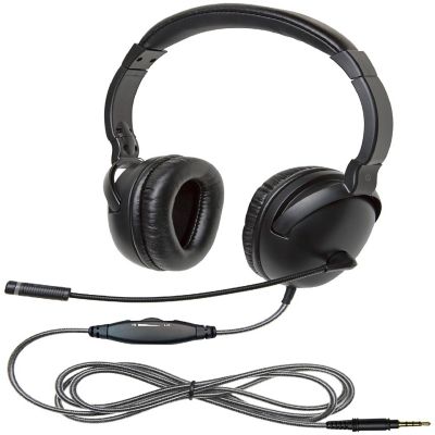 Califone NeoTech Plus 1017MT Premium, Over-Ear Stereo Headset with Gooseneck Microphone, 3.5mm Plug, Black Image 1