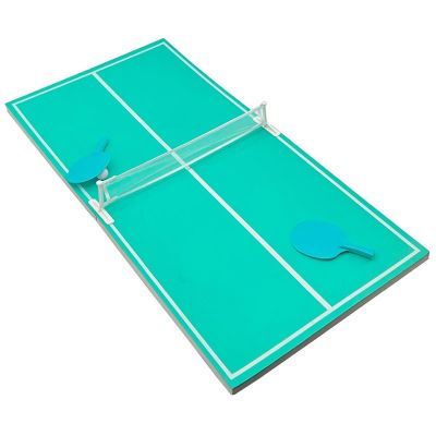 California Sun Floating Table Tennis Game - Swimming Pool Ping Pong w/Paddles (Teal) Image 1