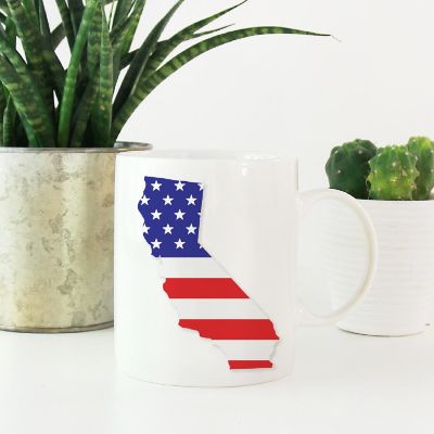 California US Flag Ceramic Mug Image 1