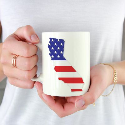 California US Flag Ceramic Mug Image 1