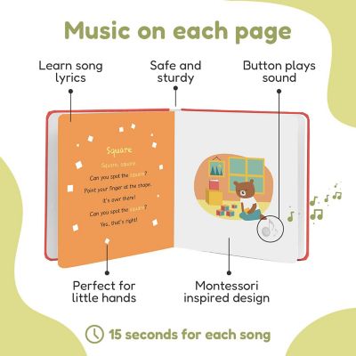 Cali's Books Children Shapes Musical Book - Learning Books Image 1