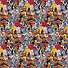 Camelot Cotton Fabrics Space Jam Precut 2yd Sticker Stack Image 1