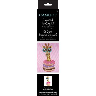 Camelot Dots Diamond Art Kit 8.7"X11.4"-Cool Giraffe Image 1
