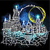 Camelot Dots Diamond Painting Kit Advanced Harry Potter Moon Over Hogwarts Image 2