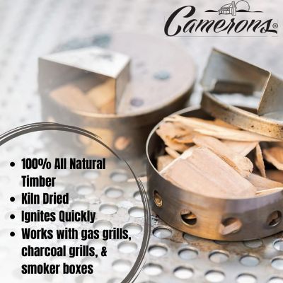 Camerons Products Wood Smoker Chips - Apple ~ Approx. 5 Pound Box, 420 cu. in. - 100% Natural, Course Cut, Wood Smoking and Barbecue Chip Image 1