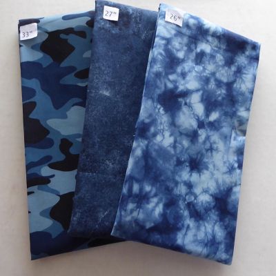 Camoflage Blue and Blue Blends 2yd 14in Last the Best End of Bolt Image 1