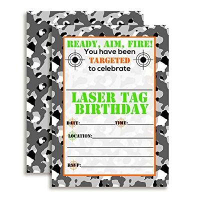Camouflage Laser Tag Invitations 40pc. by AmandaCreation Image 1