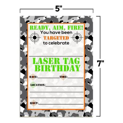 Camouflage Laser Tag Invitations 40pc. by AmandaCreation Image 1