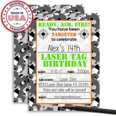 Camouflage Laser Tag Invitations 40pc. by AmandaCreation Image 2