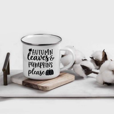 Campfire Mug Autumn Leaves &amp; Pumpkins Image 1