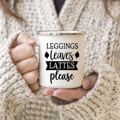 Campfire Mug Leggings Leaves Lattes Image 1