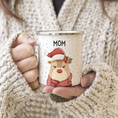 Campfire Mug Reindeer with Holly, Mom Image 1