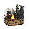 Camping Bear Family Light Up Figurine 5.25X3.5X5" Image 1