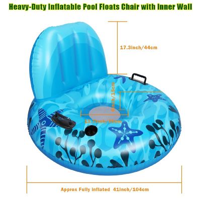 CAMULAND Inflatable Lounger Pool Float with Chair Seat for Adults Kids Image 3