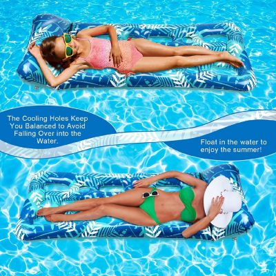 CAMULAND Inflatable Swimming Floating Water Hammock Lounger Pool Image 3