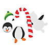 Candy Cane Penguin Doorknob Hanger Christmas Craft Kit - Makes 12 Image 1