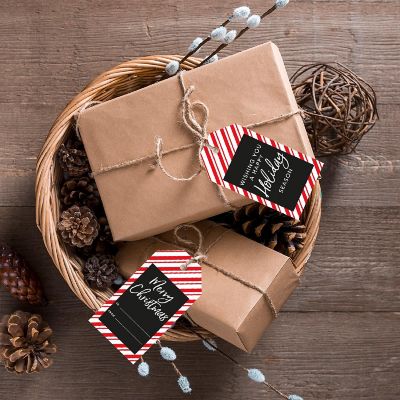 Candy Cane Striped Christmas To/From Tag Image 1