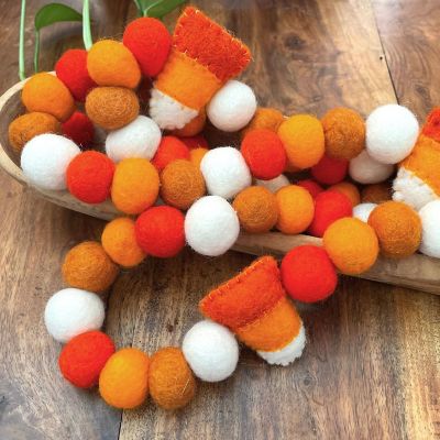 Candy Corn Felt Garland 6ft Image 1