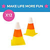 Candy Corn Traffic Cones - 12 Pc. Image 2