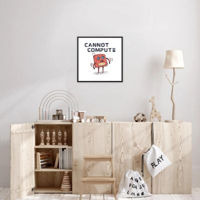 Cannot Compute Framed Canvas by Dancing Littles Jungle - Size 16x24 Inch Image 2