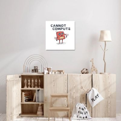 Cannot Compute Gallery Wrapped Canvas by Dancing Littles Jungle - Size 18x24 Inch Image 2