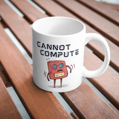 Cannot Compute Mug by Dancing Littles Jungle Image 2