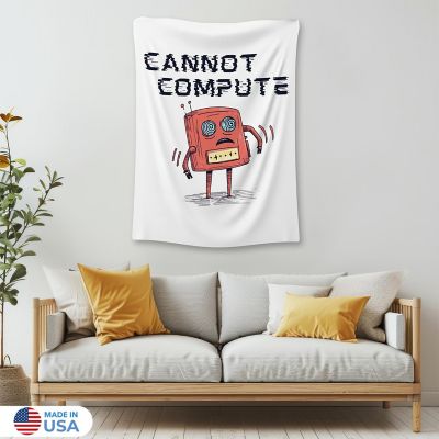 Cannot Compute Wall Tapestry by Dancing Littles Jungle - Size 40x60 inch Image 1
