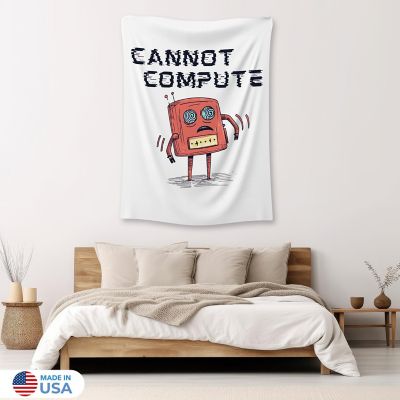 Cannot Compute Wall Tapestry by Dancing Littles Jungle - Size 40x60 inch Image 1