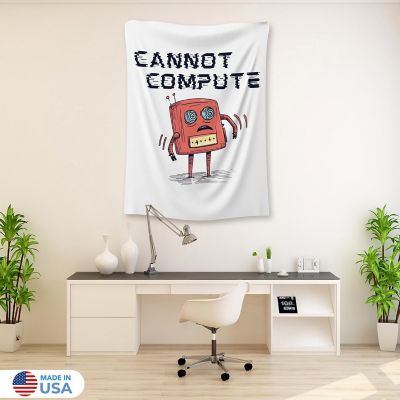 Cannot Compute Wall Tapestry by Dancing Littles Jungle - Size 40x60 inch Image 2
