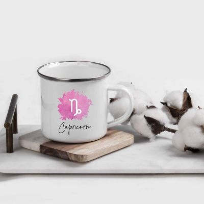 Capricorn Zodiac Pink 11oz Mug Image 1