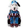 Captain America Pet Costume 11-25 lbs, Back Length 10"-13", Chest 14"-18" Image 1