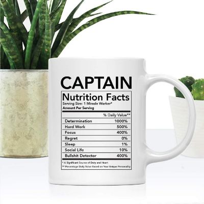 Captain Nutritional Facts Coffee Mug Image 1
