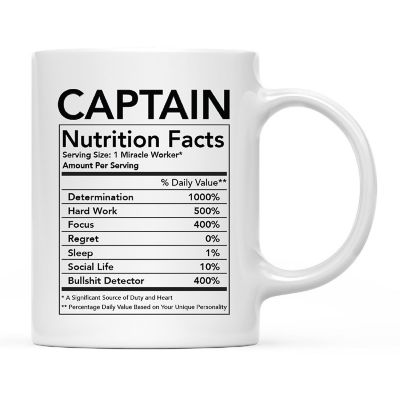 Captain Nutritional Facts Coffee Mug Image 2