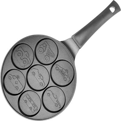 Car & Truck Mini Pancake Pan - Make 7 Unique Flapjack Cars, Nonstick Pan Cake Maker Griddle for Breakfast Fun & Easy Cleanup, Unique Holiday Treat or Gift Image 2
